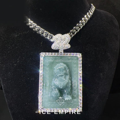Iced Out 925 Silver Moissanite Pendant