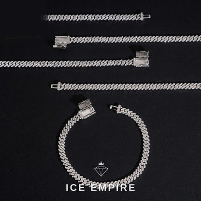 Iced Out Rose Gold Plated Moissanite Cuban Chain