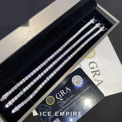 Iced Out Gold Plated Moissanite Tennis Chain