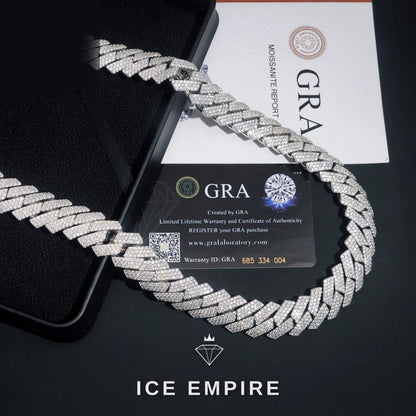 Iced Out Rose Gold Plated Moissanite Cuban Chain