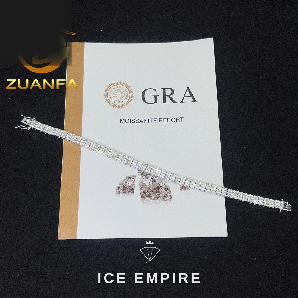 Iced Out Rose Gold Plated Moissanite Cuban Chain