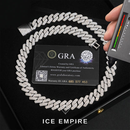 Iced Out Rose Gold Plated Moissanite Cuban Chain
