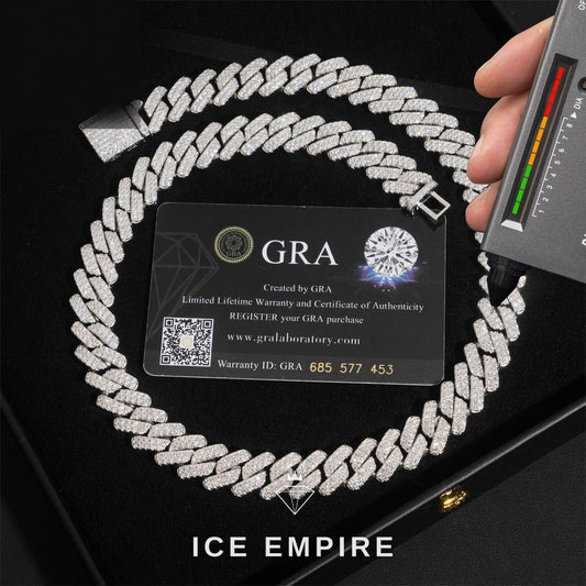 Iced Out Rose Gold Plated Moissanite Cuban Chain