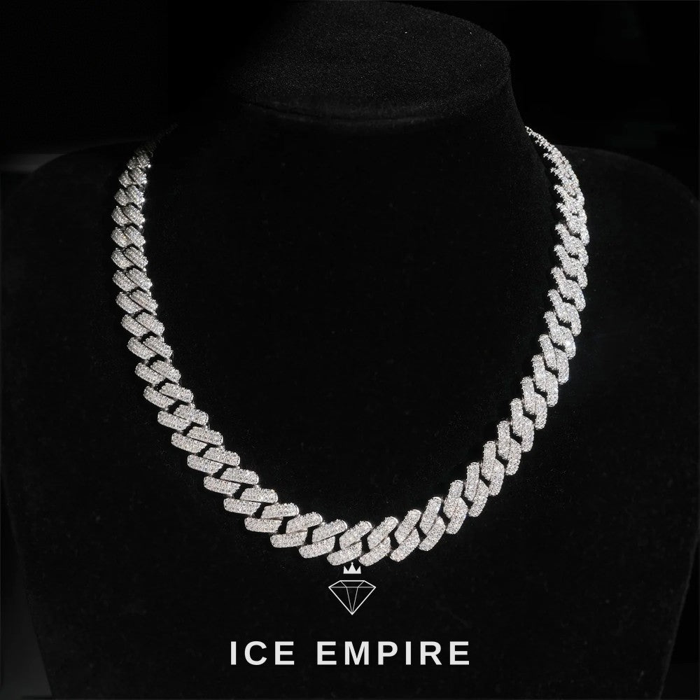 Iced Out Rose Gold Plated Moissanite Cuban Chain