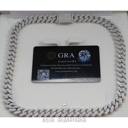 Iced Out Rose Gold Plated Moissanite Cuban Chain