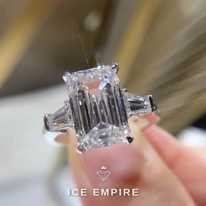 Iced Out Gold Plated Lab Grown Diamond Engagement Ring