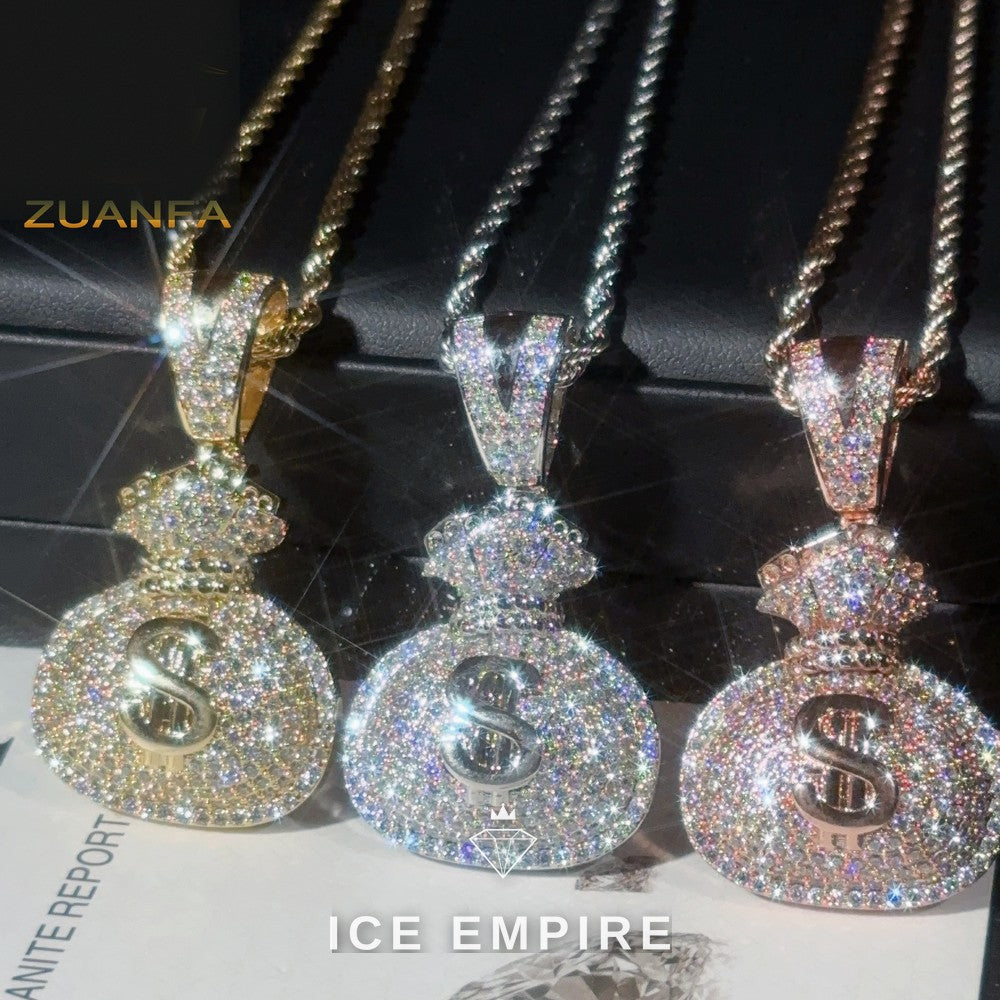 Iced Out 925 Silver Moissanite Rope Chain