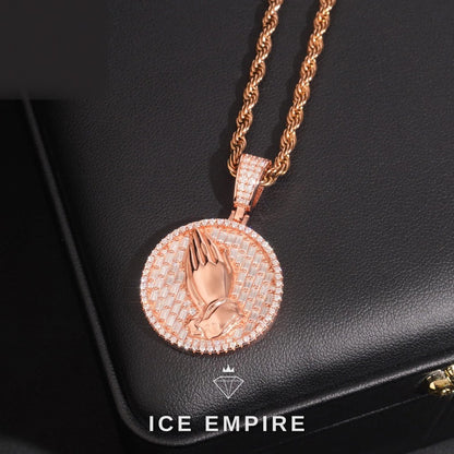 Iced Out Baguette Gold Plated Moissanite Pendant