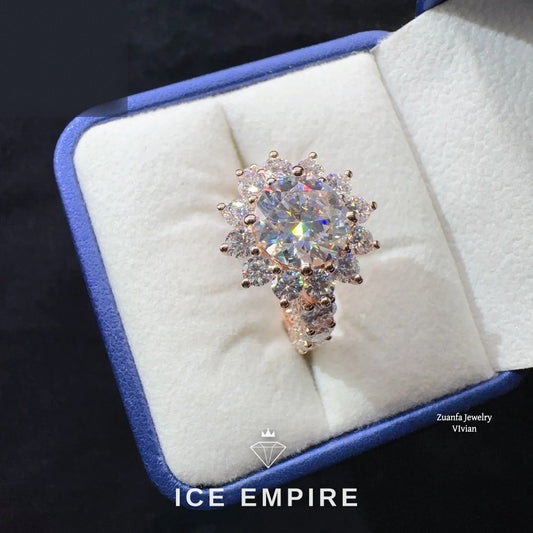Iced Out 925 Silver Moissanite Wedding Band