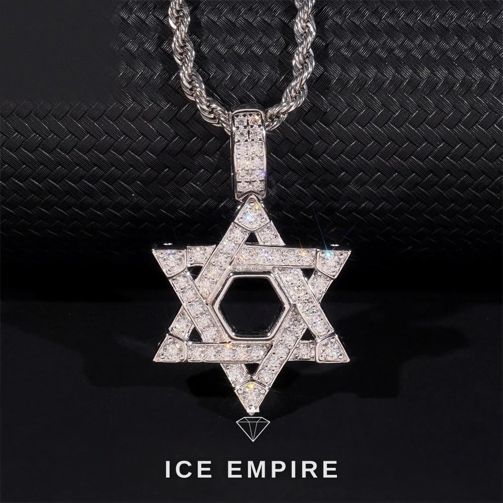 Iced Out Rose Gold Plated Moissanite Pendant
