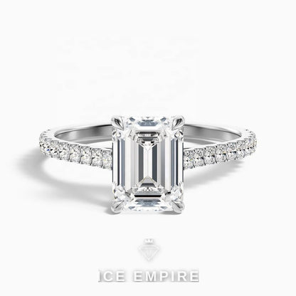 Iced Out 14K Gold Lab Grown Diamond Engagement Ring