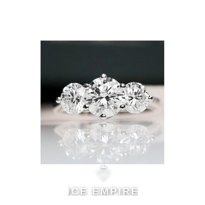 Iced Out Cluster 18K Gold Moissanite Wedding Band