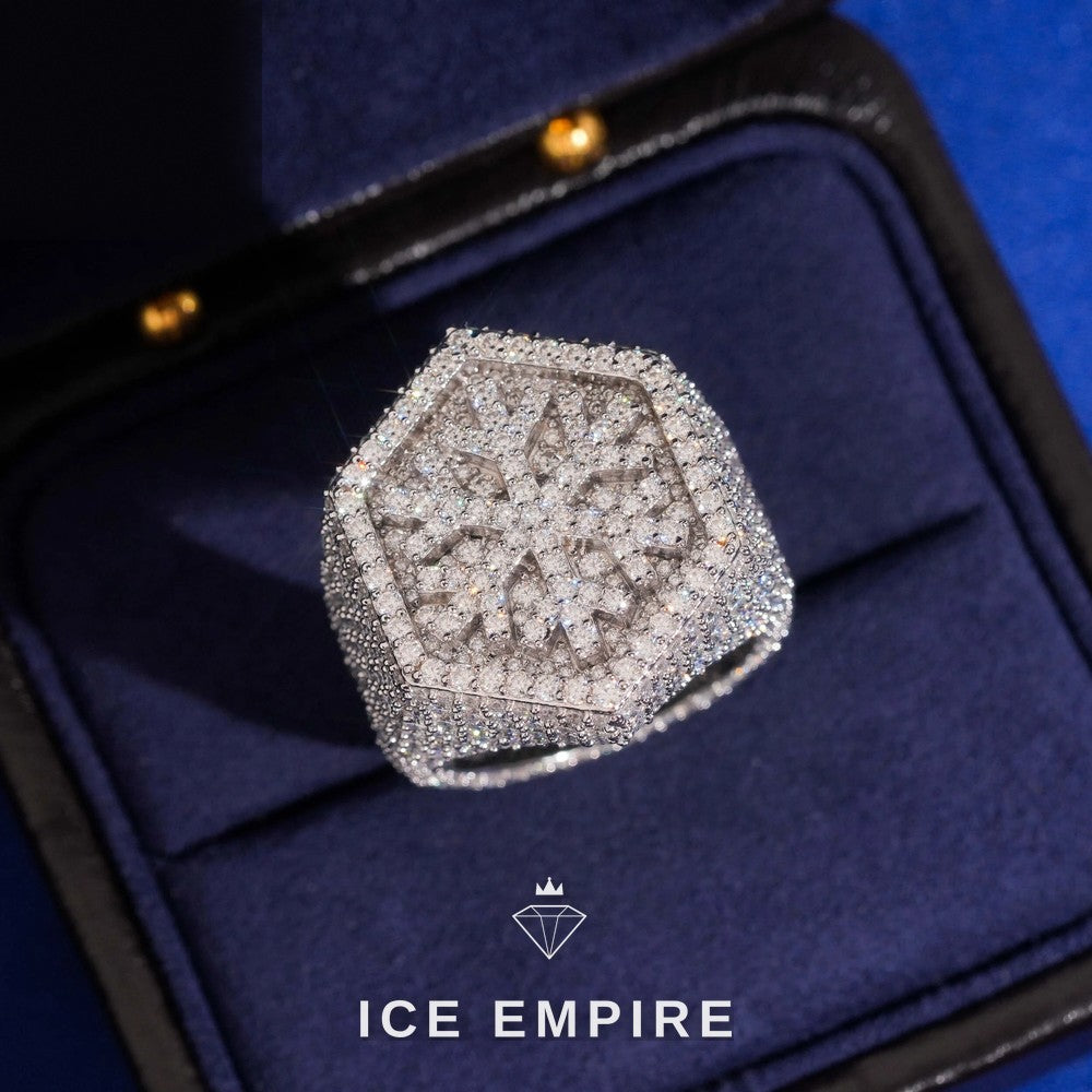 Iced Out 925 Silver Moissanite Ring