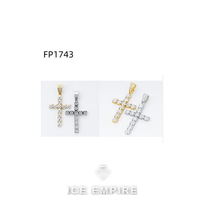 Iced Out Baguette Rose Gold Plated Moissanite Pendant
