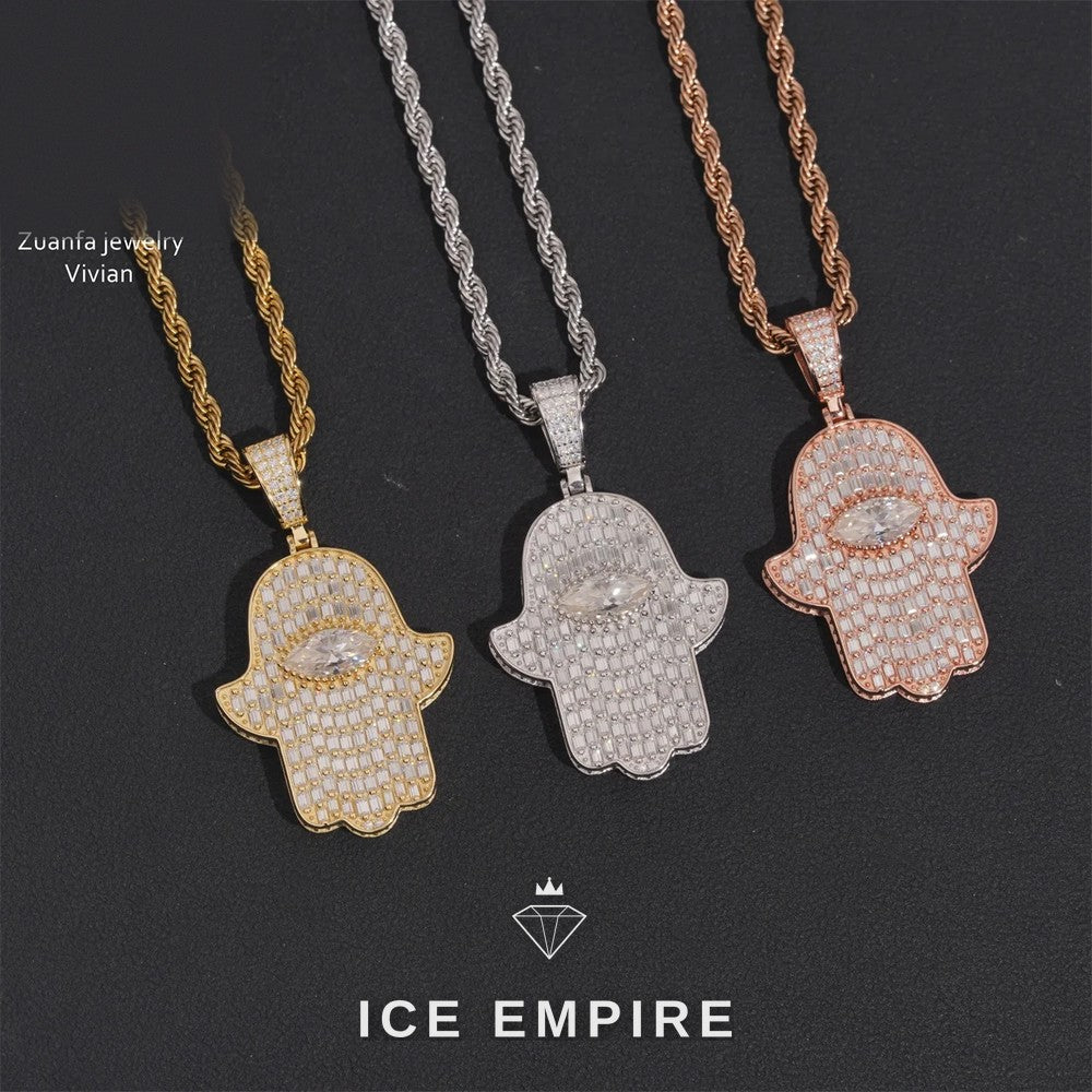 Iced Out 925 Silver Moissanite Pendant
