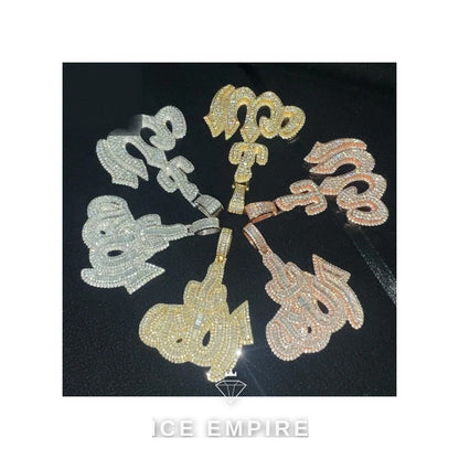 Iced Out 925 Silver Moissanite Pendant