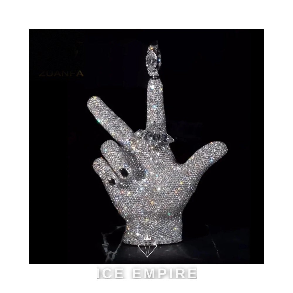 Iced Out 925 Silver Moissanite Pendant