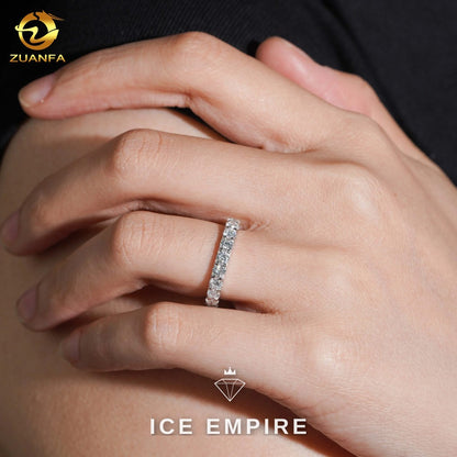 Iced Out 925 Silver Lab Grown Diamond Hoop Earrings