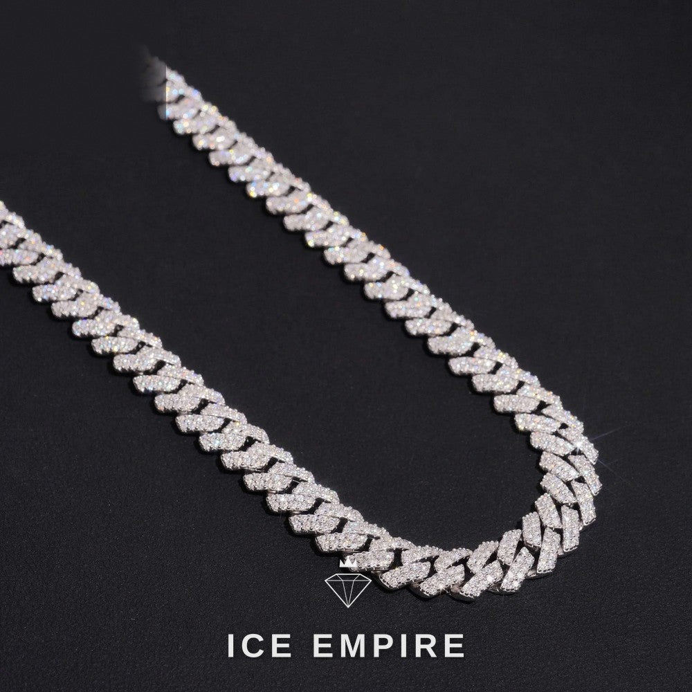 Iced Out Rose Gold Plated Moissanite Cuban Chain