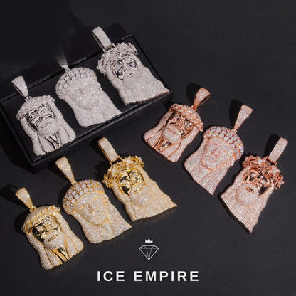Iced Out Rose Gold Plated Moissanite Pendant