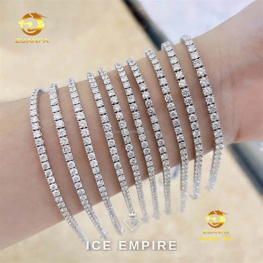 Iced Out Gold Plated Lab Grown Diamond Tennis Chain