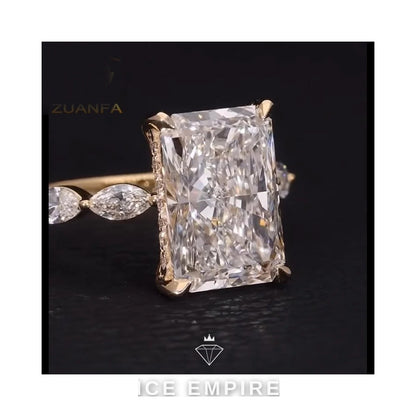 Iced Out Gold Plated Lab Grown Diamond Wedding Band