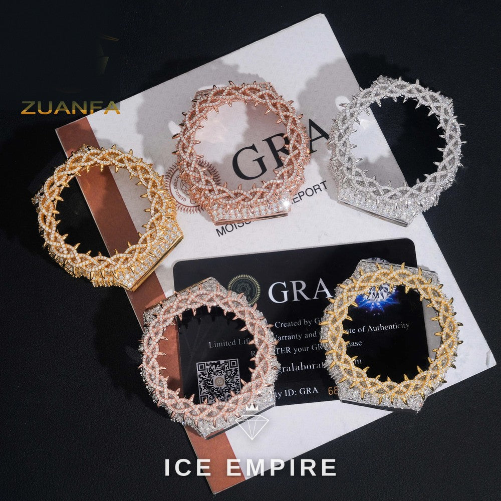 Iced Out 925 Silver Moissanite Watch