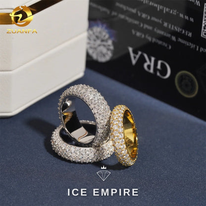 Iced Out 925 Silver Moissanite Ring
