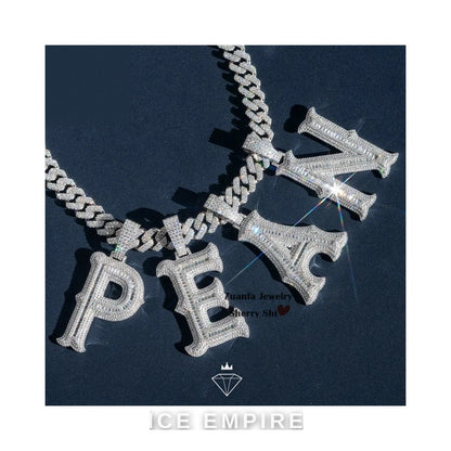 Iced Out 925 Silver Moissanite Pendant