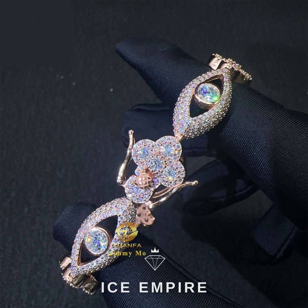 Iced Out 925 Silver Moissanite Cuban Chain