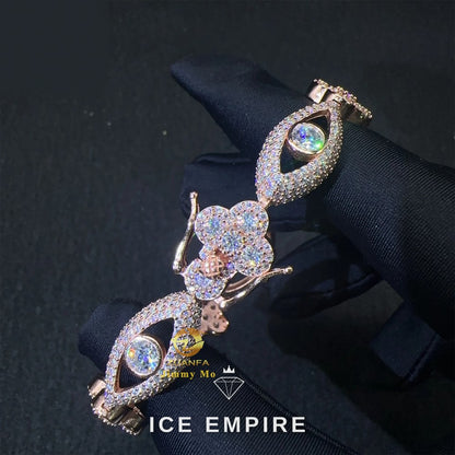 Iced Out 925 Silver Moissanite Cuban Chain