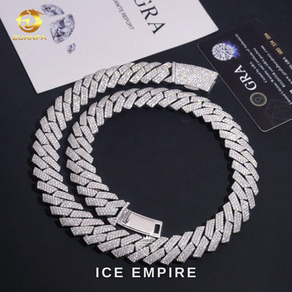 Iced Out Rose Gold Plated Moissanite Cuban Chain