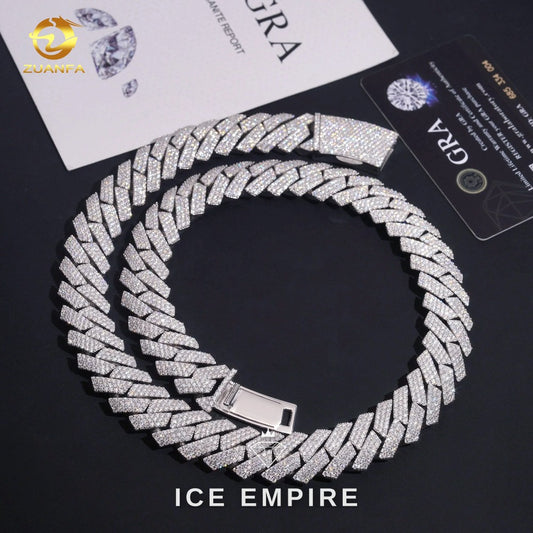 Iced Out Rose Gold Plated Moissanite Cuban Chain