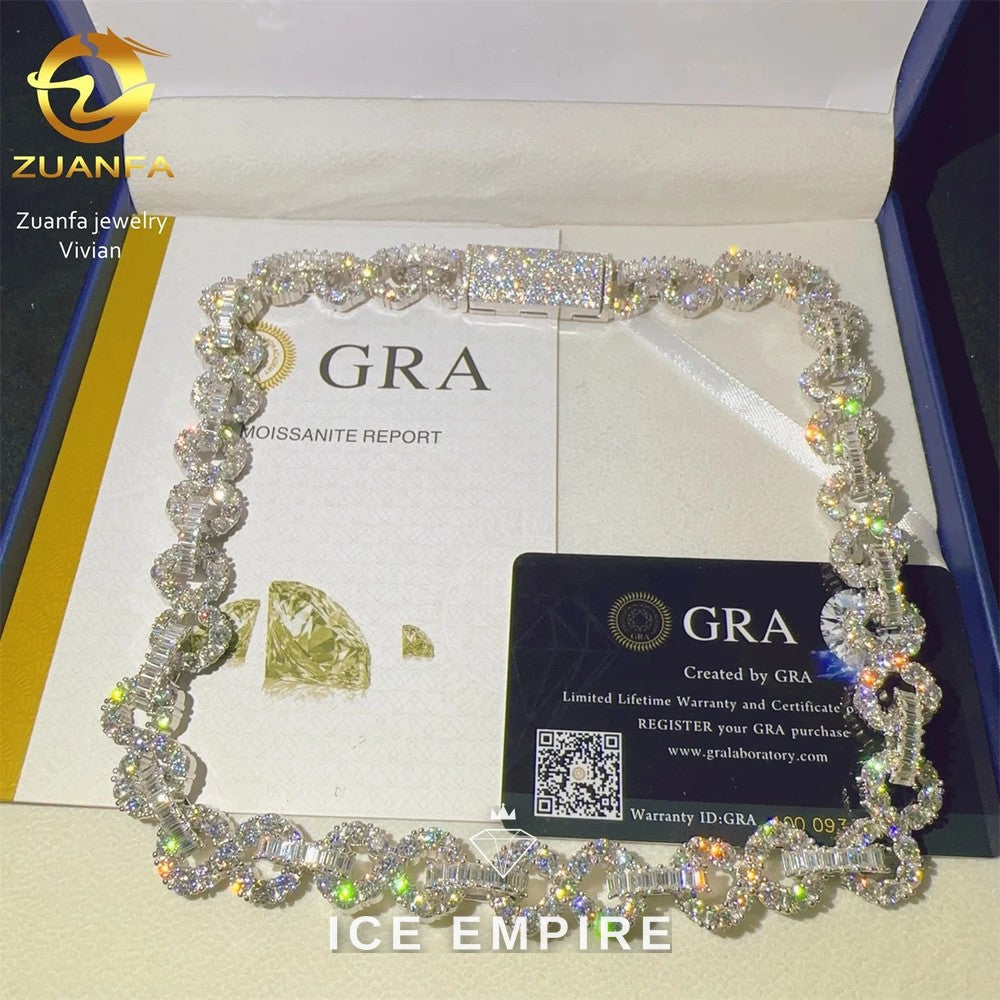 Iced Out Rose Gold Plated Moissanite Cuban Chain