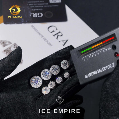 Iced Out Rose Gold Plated Moissanite Stud Earrings