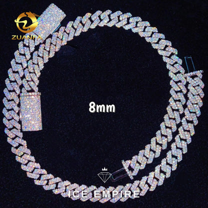 Iced Out Rose Gold Plated Moissanite Cuban Chain