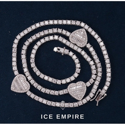 Iced Out Rose Gold Plated Moissanite Cuban Chain
