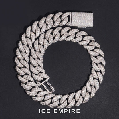 Iced Out Rose Gold Plated Moissanite Cuban Chain