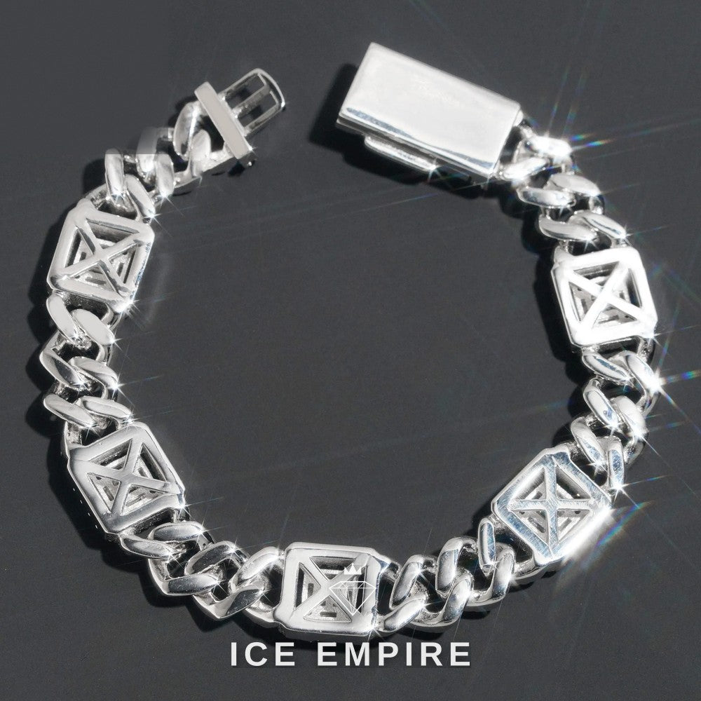 Iced Out 925 Silver Moissanite Cuban Chain