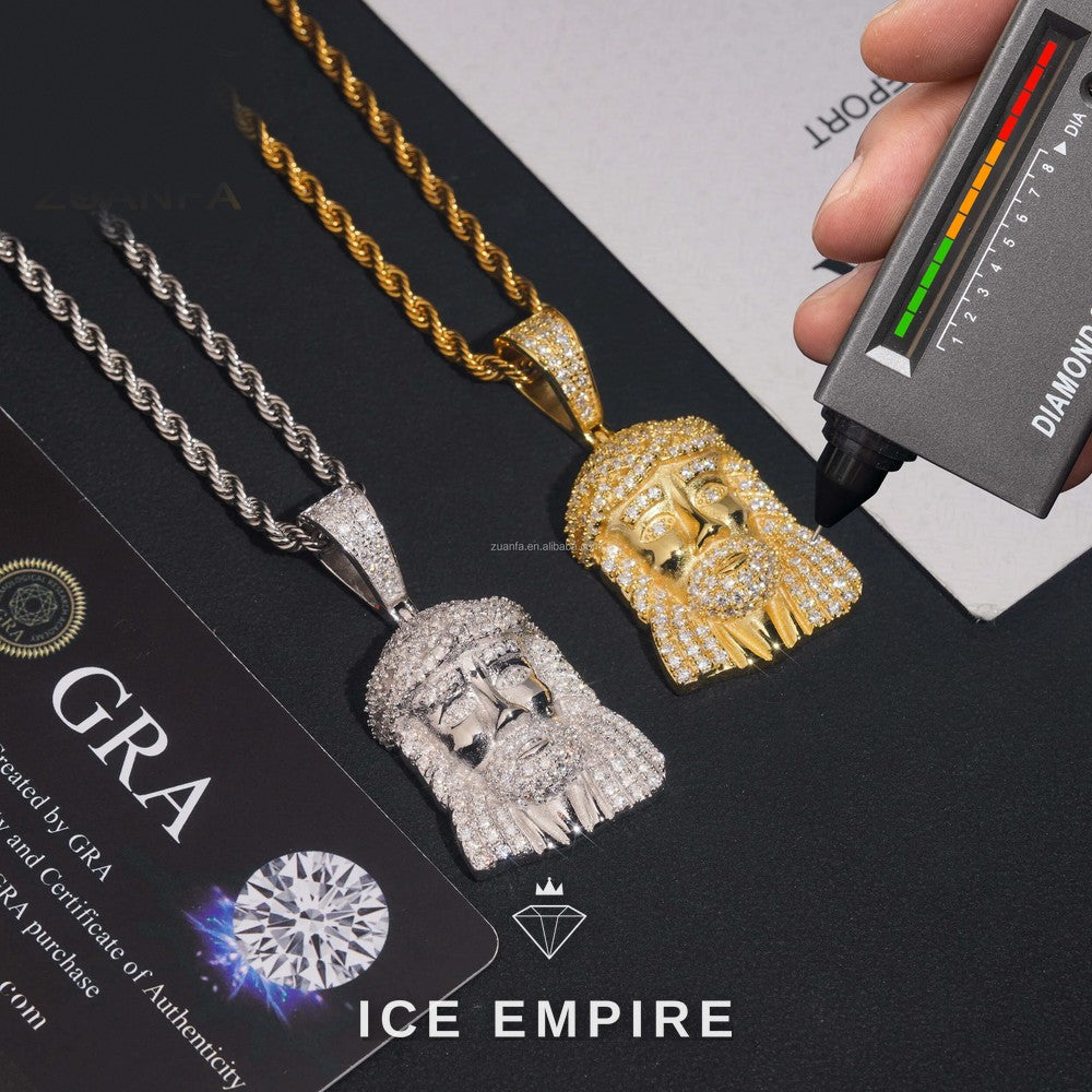 Iced Out 925 Silver Pendant