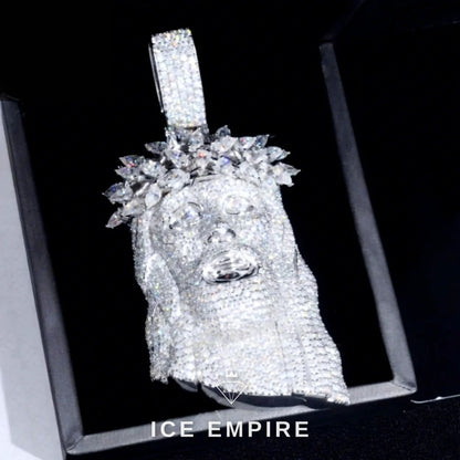 Iced Out 925 Silver Moissanite Pendant