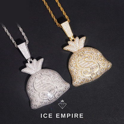 Iced Out 925 Silver Moissanite Pendant