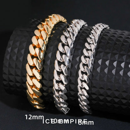 Iced Out Gold Plated Moissanite Cuban Chain