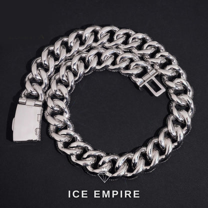 Iced Out Rose Gold Plated Moissanite Cuban Chain