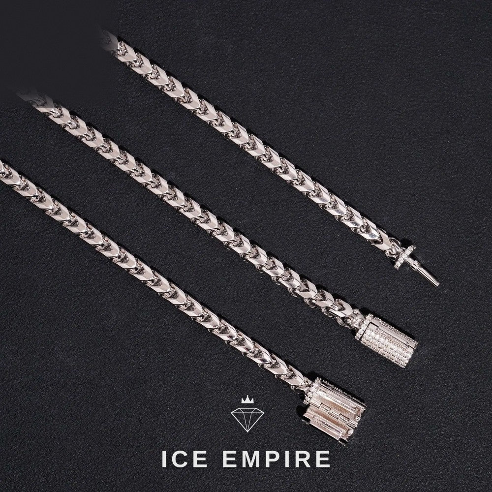 Iced Out 925 Silver Moissanite Cuban Chain