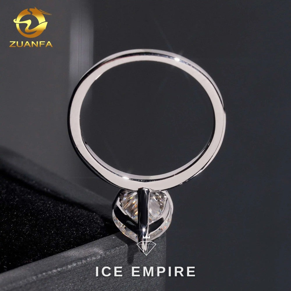 Iced Out Gold Plated Moissanite Wedding Band