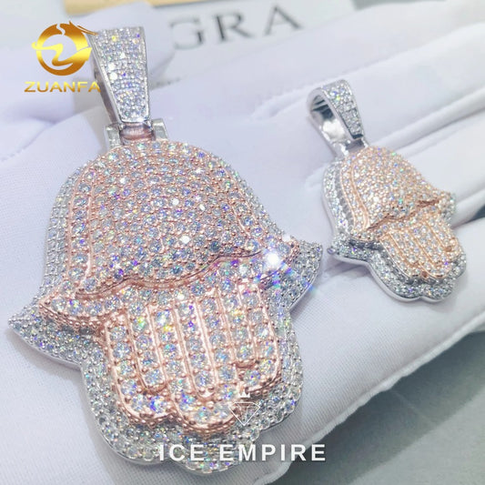 Iced Out 925 Silver Moissanite Pendant