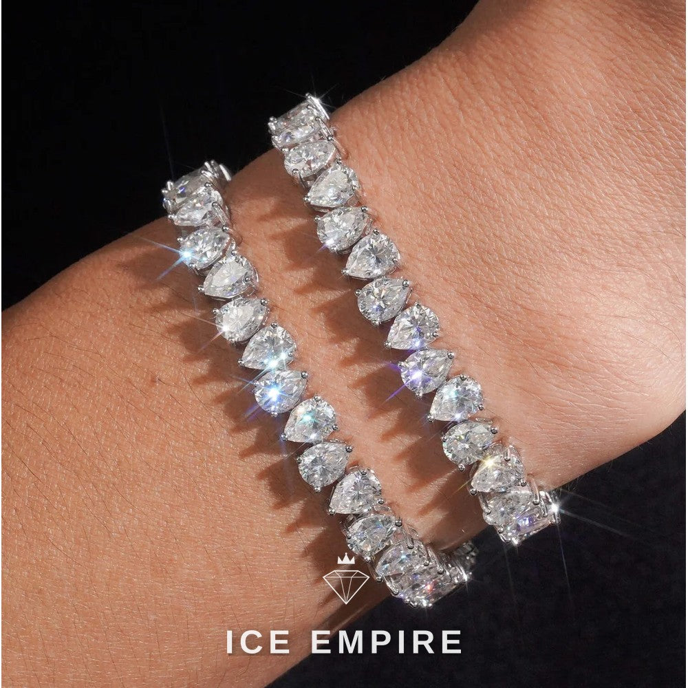 Iced Out 925 Silver Moissanite Tennis Chain