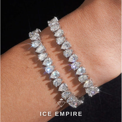 Iced Out 925 Silver Moissanite Tennis Chain