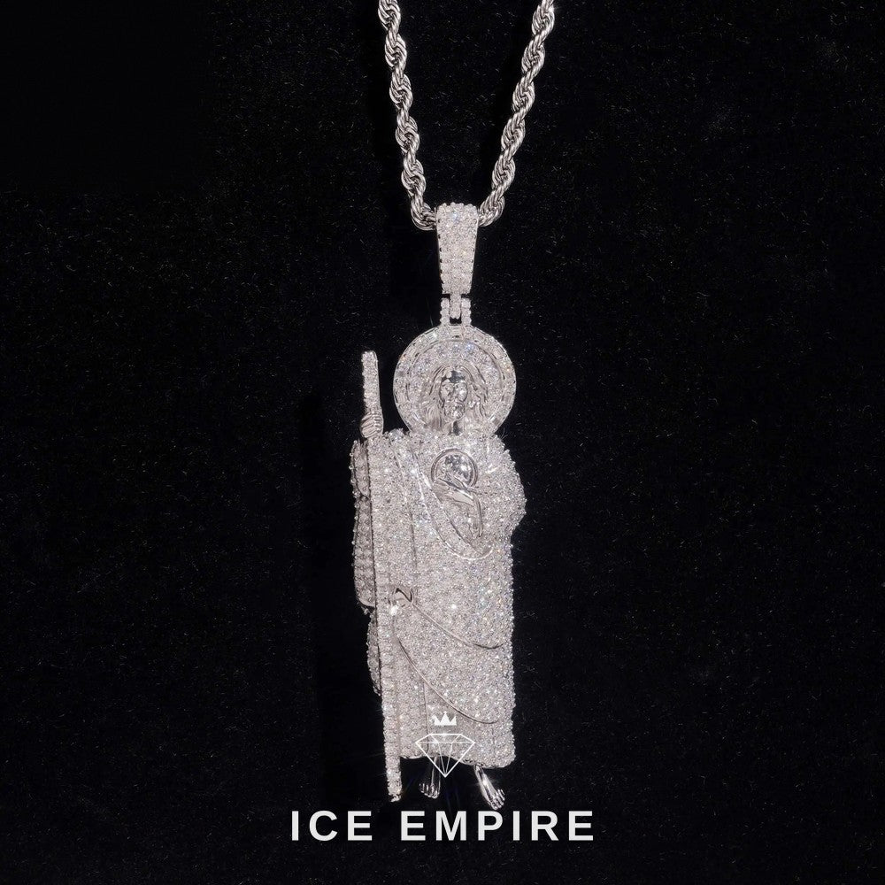 Iced Out Rose Gold Plated Moissanite Pendant